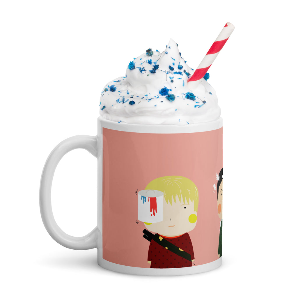 Littles Home Alone -- White glossy mug